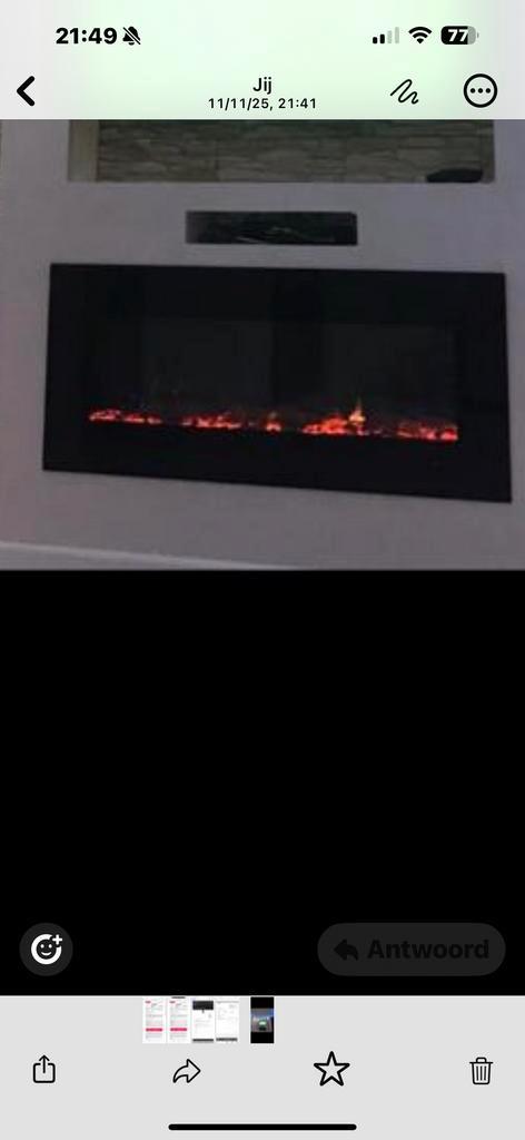 Noble Flame Vegas 1220 Elektrische Haard - ZGAN, Huis en Inrichting, Haarden, Zo goed als nieuw, Elektrische haard, Ophalen of Verzenden