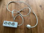Witte stekkerdoos met 3 stopcontacten 2 meter kabel, Ophalen, Gebruikt, Stopcontact