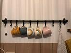 Keukenopberg rails voor aan de wand met hangers (Ikea), Ophalen, Gebruikt