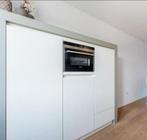 Moderne greeploze hoogglans keuken dubbelwandig GEDEMONTEERD, Wit, Dubbelwandige keuken, Ophalen of Verzenden, Zo goed als nieuw