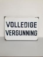 Vintage metalen emaile horeca bord, Verzamelen, Biermerken, Ophalen of Verzenden, Gebruikt, Reclamebord, Plaat of Schild, Overige merken