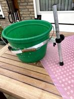 Te Koop EMMER MET BEUGEL EN POOT voor 25 mm poot, Watersport en Boten, Hengelsport | Witvissen, Ophalen, Gebruikt, Overige typen