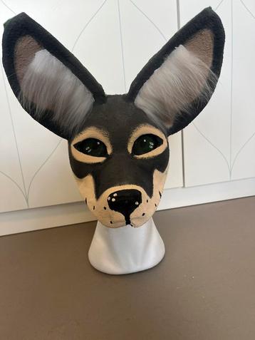 Grey wolf therian mask / Grijze wolf therian masker beschikbaar voor biedingen