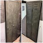 Nieuw geschilderde metalen industriële locker kast in betonl, Ophalen, 50 tot 70 cm, Nieuw, 105 cm of meer