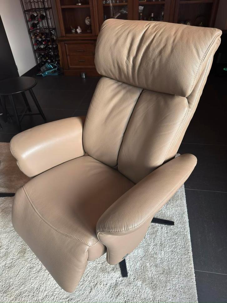 Relaxfauteuils, Huis en Inrichting, Fauteuils, Zo goed als nieuw, Leer, Minder dan 50 cm, Minder dan 75 cm, Ophalen