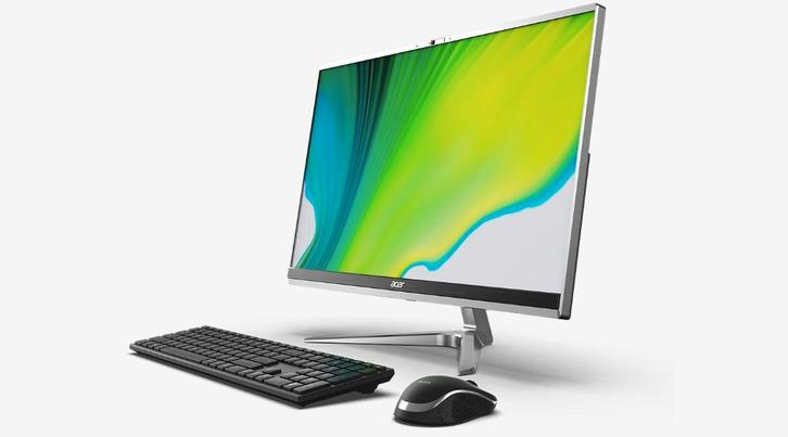 Acer Aspire C24 AllinOne desktopcomputer, Computers en Software, Desktop Pc's, Gebruikt, 2 tot 3 Ghz, HDD, SSD, 8 GB, Met videokaart