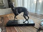 windhondje whippet op marmer hond beeld, Ophalen of Verzenden