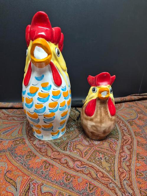 Twee Haan Keramische Kannetjes, Antiek en Kunst, Antiek | Keramiek en Aardewerk, Ophalen of Verzenden