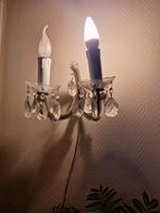 brocante wandlamp, hanglamp, muurlamp, Huis en Inrichting, Lampen | Wandlampen, Glas, Brocante , barok, Gebruikt, Ophalen