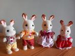 Sylvanian families chocolade konijn familie compleet, Verzamelen, Poppetjes en Figuurtjes, Ophalen of Verzenden, Gebruikt