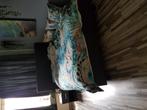 Tweepersoonsbed  : gestoffeerd met skai leer, Huis en Inrichting, Slaapkamer | Bedden, Ophalen, Overige materialen, Gebruikt, Tweepersoons