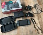 Nintendo Switch grijs compleet, Ophalen of Verzenden, Zo goed als nieuw, Met 2 controllers, Switch Original