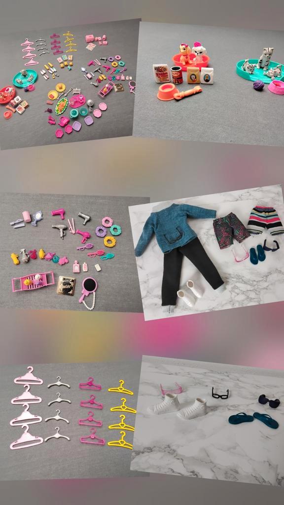 Ken Kleding Schoenen Accessoires Barbie Kledinghangers Pop, Kinderen en Baby's, Speelgoed | Poppen, Gebruikt, Barbie, Ophalen of Verzenden