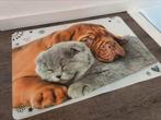 Placemat met afbeelding hond en kat, Ophalen, Zo goed als nieuw