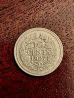 munt Nederland 10 cent 1927 zilver, Zilver, Ophalen of Verzenden, 10 cent, Koningin Wilhelmina