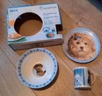 Porseleinen 3 delig honden ontbijt servies Nieuw, Huis en Inrichting, Ophalen, Nieuw, Glas of Kopje