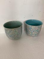 Scheurich keramiek bloempotten (2) jaren 80, Tuin en Terras, Bloempotten, Scheurich, Gebruikt, Duitsland, Rond
