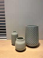 Decoratievaasjes zachtgroen Hema, Steen, Overige kleuren, Ophalen of Verzenden, Zo goed als nieuw