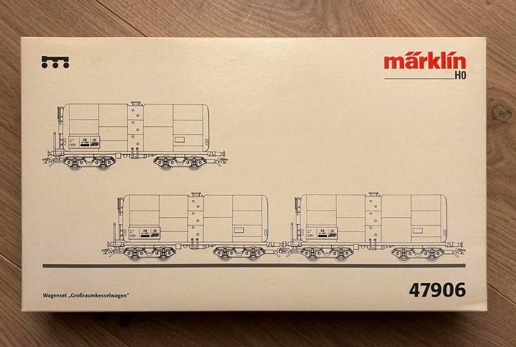 Marklin HO 47906 Wagenset "Grootvolumeketelwagens", Hobby en Vrije tijd, Modeltreinen | H0, Nieuw, Wagon, Wisselstroom, Märklin