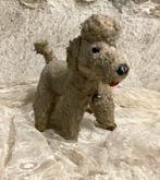 Brocante oud hondje stro gevuld met belletje, Ophalen of Verzenden