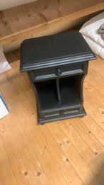 Zwart queen an style nachtkastje, Ophalen, Gebruikt, Minder dan 45 cm, 55 tot 70 cm