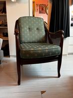 Vintage Houten Stoel met Riet, Ophalen, Gebruikt, Bruin, Eén