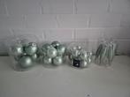 25 kerstballen + 5 druppels kerstversiering mint+pastelgroen, Diversen, Kerst, Ophalen