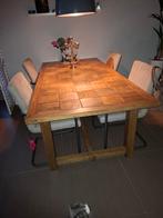 Mahonie houten eettafel, tijdloos, Huis en Inrichting, Tafels | Eettafels, Ophalen, Gebruikt, 200 cm of meer, 50 tot 100 cm