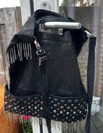 Handtas, leer met studs, Ophalen of Verzenden, Gebruikt, Handtas