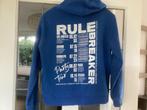 Blauwe Hoodie met Print - Maat M, Kleding | Dames, Truien en Vesten, Ophalen of Verzenden, Zo goed als nieuw, Maat 38/40 (M), Blauw