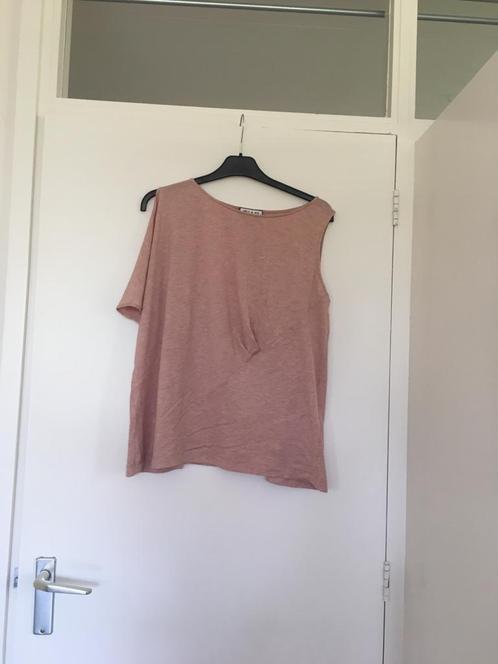 Paul & Joe oudroze a-symmetrische top maat 2/38 met zijde, Kleding | Dames, Tops, Zo goed als nieuw, Maat 38/40 (M), Roze, Zonder mouw
