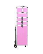 Roze Make-up Koffer Trolley NIEUW, Sieraden, Tassen en Uiterlijk, Koffers, Uitschuifbare handgreep, Nieuw, Ophalen of Verzenden