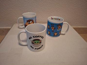 3x drinkmok Star Wars en Tazmanian Devil beschikbaar voor biedingen