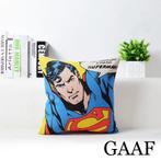 kussen kussenhoes comics superman figuren poppetjes bluray, Ophalen of Verzenden, Nieuw, Blauw, Vierkant