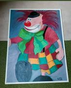 Clown,schilderij,Veranda,kleur,MTK,circus,woning,groot,Osse, Antiek en Kunst, Ophalen