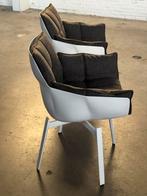 2X B&B Italia Husk Chair | Wol (NIEUWSTAAT), Huis en Inrichting, Metaal, Twee, Wit, Ophalen of Verzenden