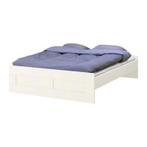 Brimnes Ikea bed 140 x 200 cm wit, incl. lattenbodems, Huis en Inrichting, Slaapkamer | Bedden, Ophalen, Wit, Tweepersoons, 140 cm