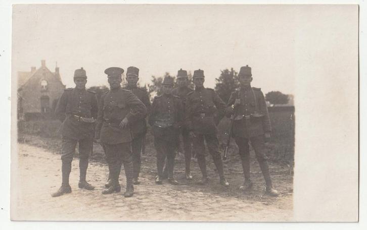 Fotokaart militairen bij de grens  eerste wereldoorlog, Verzamelen, Militaria | Algemeen, Landmacht, Foto of Poster, Nederland