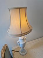 Vintage metalen lampenvoet met handgemaakte kap, Huis en Inrichting, Lampen | Tafellampen, Heikant 21 Kaatsheuvel, 50 tot 75 cm