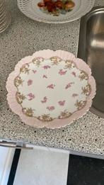 Antiek roze boterham bordje, Ophalen of Verzenden