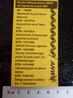 sticker anwb nieuwe telefoon nummers vanaf 6 april 1987:, Verzenden, Zo goed als nieuw, Bedrijf of Vereniging