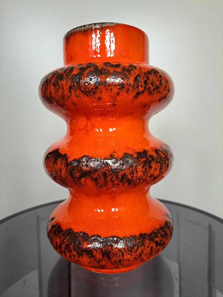 Vintage Fat Lava Spara Vaas 265-20 West Germany, Antiek en Kunst, Antiek | Vazen, Ophalen of Verzenden