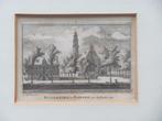 Amsterdam - antieke gravure 1650 - Westerkerk en Vleeshal, Antiek en Kunst, Ophalen of Verzenden