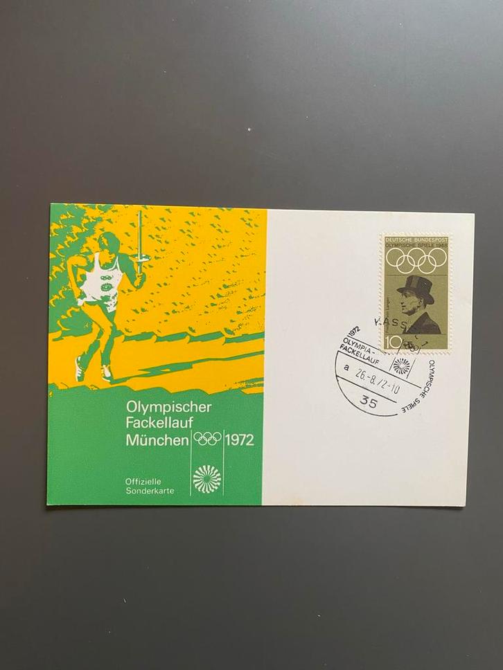 5x Olympische Spelen 1972 München Kaarten, Postzegels en Munten, Postzegels | Eerstedagenveloppen, Onbeschreven, Europa, Ophalen of Verzenden