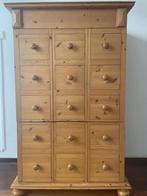 Grenen apotheker kast met knikdeur on bovenste gedeelte., Huis en Inrichting, Kasten | Ladekasten, Ophalen, Gebruikt, 50 tot 100 cm