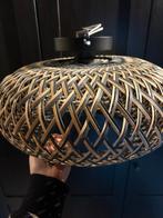 Plafond lamp zwart/naturel bamboe/ plaffonaire, Huis en Inrichting, 25 tot 50 cm, Zwart, Rond, Ophalen of Verzenden