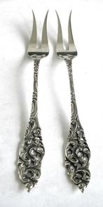 2 Zilveren vleesvorkjes. Beide in perfecte staat., Ophalen of Verzenden, Zilver