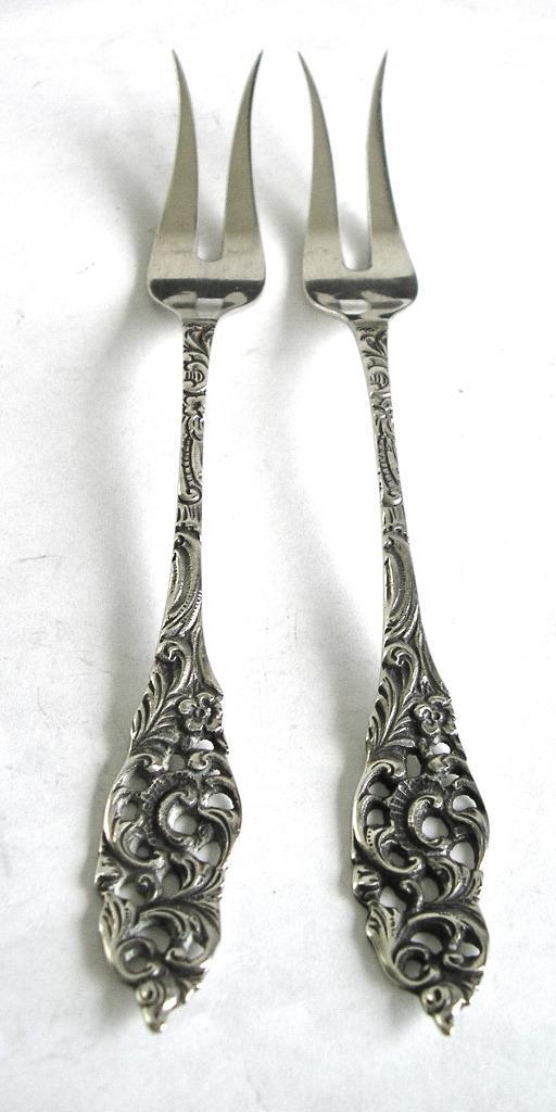2 Zilveren vleesvorkjes. Beide in perfecte staat., Antiek en Kunst, Antiek | Goud en Zilver, Zilver, Ophalen of Verzenden