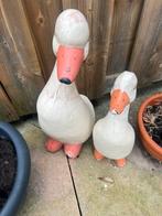 Houten eenden decoratie, Tuin en Terras, Tuinbeelden, Ophalen of Verzenden, Gebruikt, Hout, Dierenbeeld