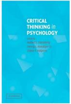 Kritische Denkpatronen in de Psychologie Critical Thinking, Verzenden, Nieuw, Sociale psychologie